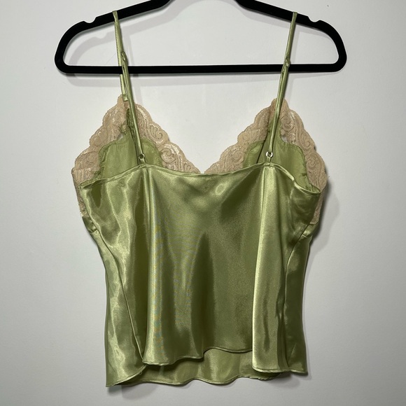 Women’s 90’s light Green and cream Lace and satin babydoll top in size L - Picture 4 of 7